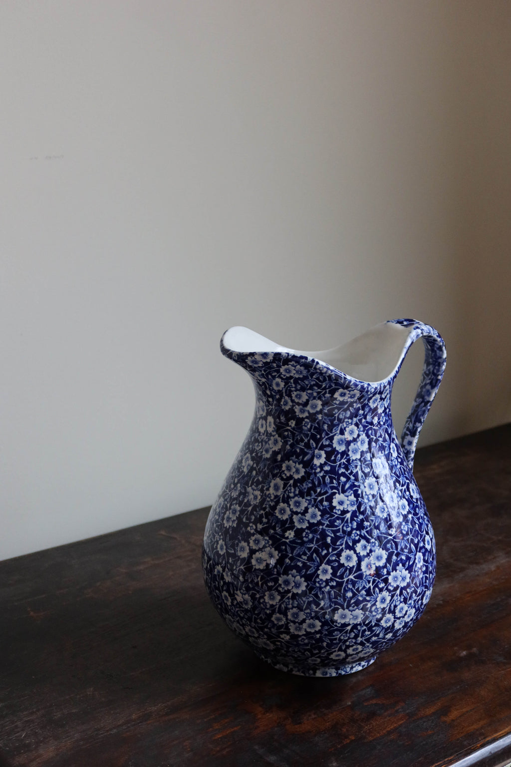English Vintage Burleigh Calico Pitcher