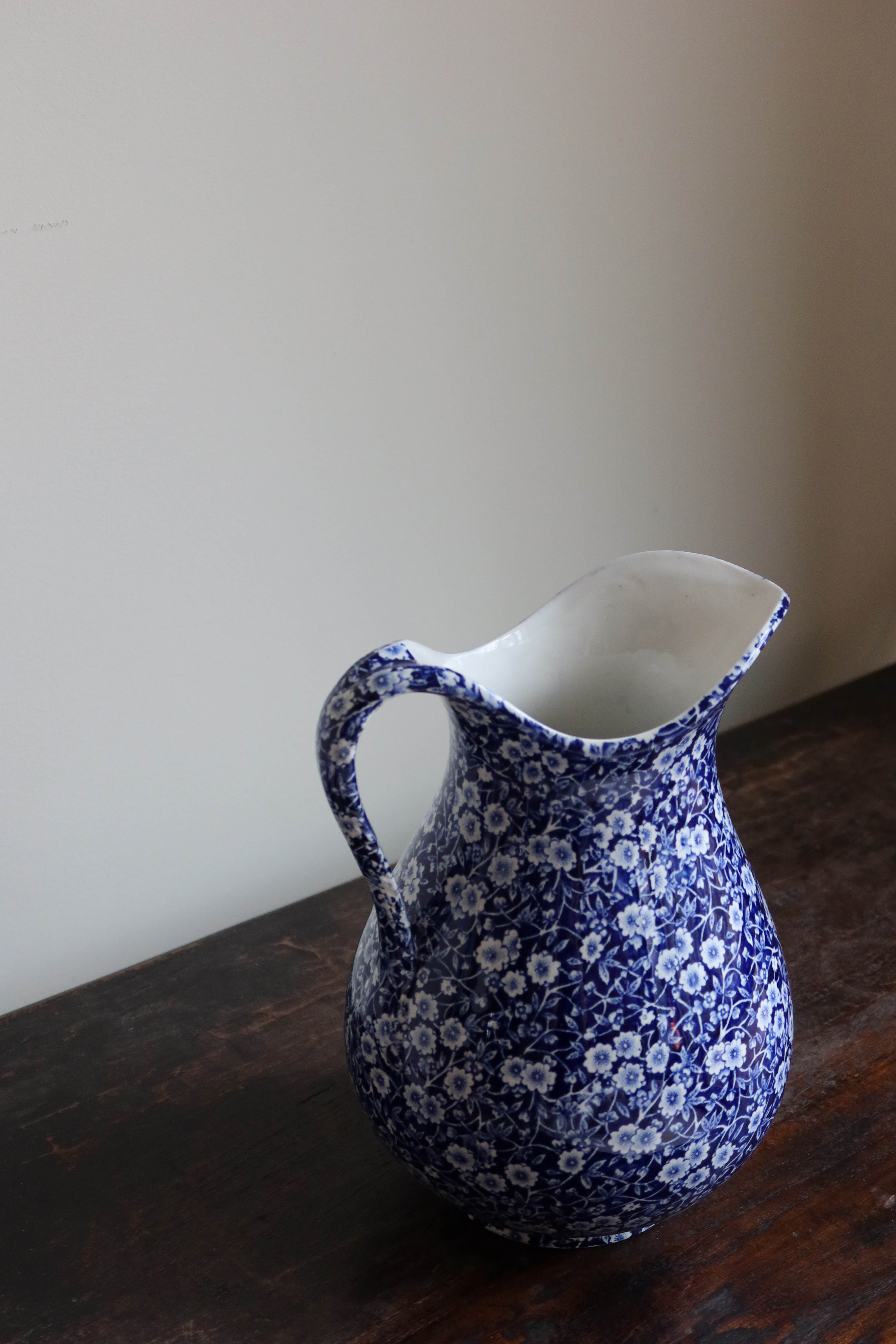 English Vintage Burleigh Calico Pitcher