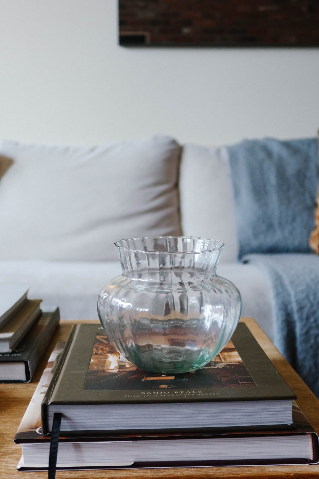 Handblown "Scissor Cut" Art Glass Vase