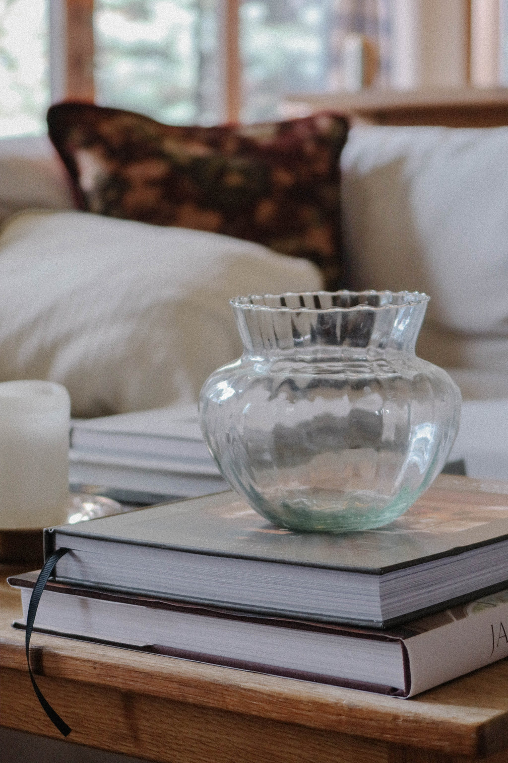 Handblown "Scissor Cut" Art Glass Vase