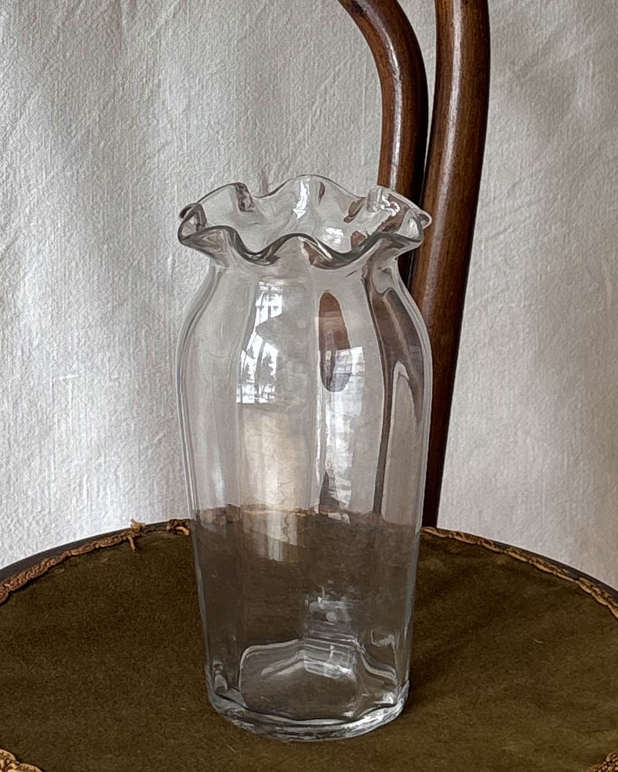 Vintage European Ruffled Vase