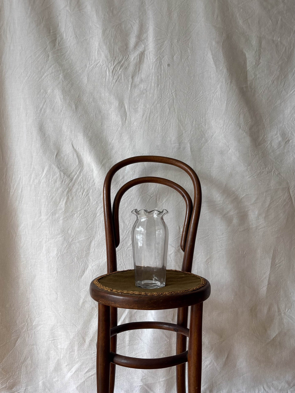 Vintage European Ruffled Vase