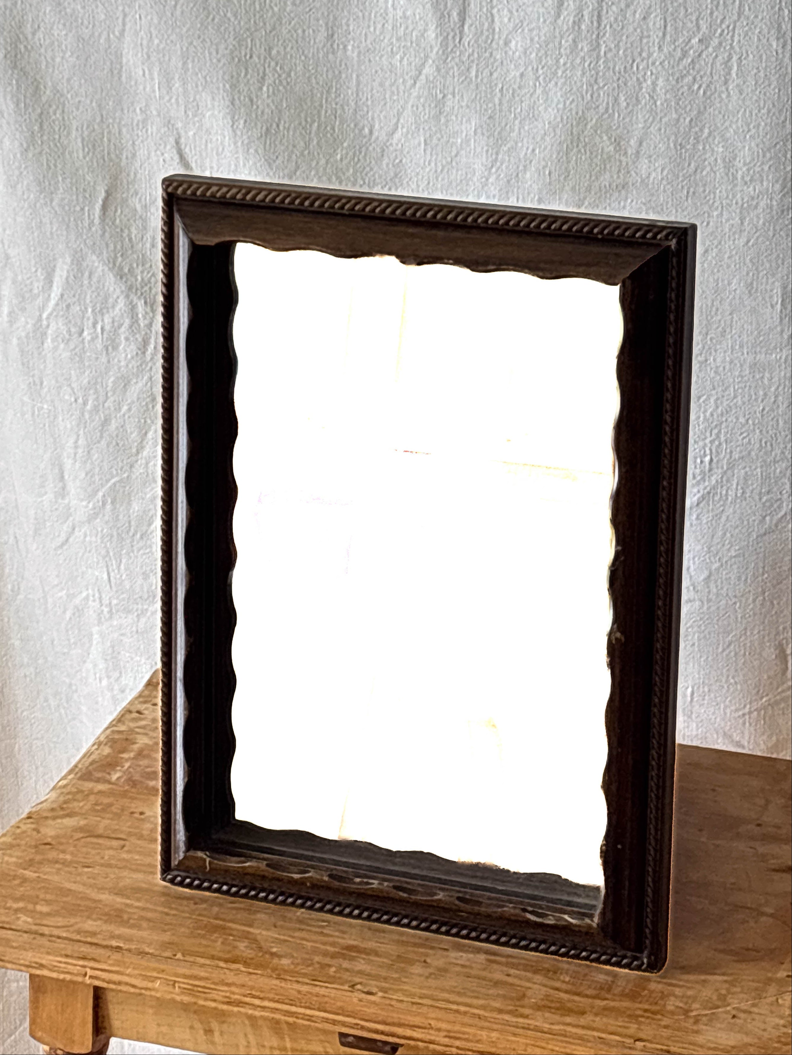 Waverley Vintage Scalloped Wood Mirror