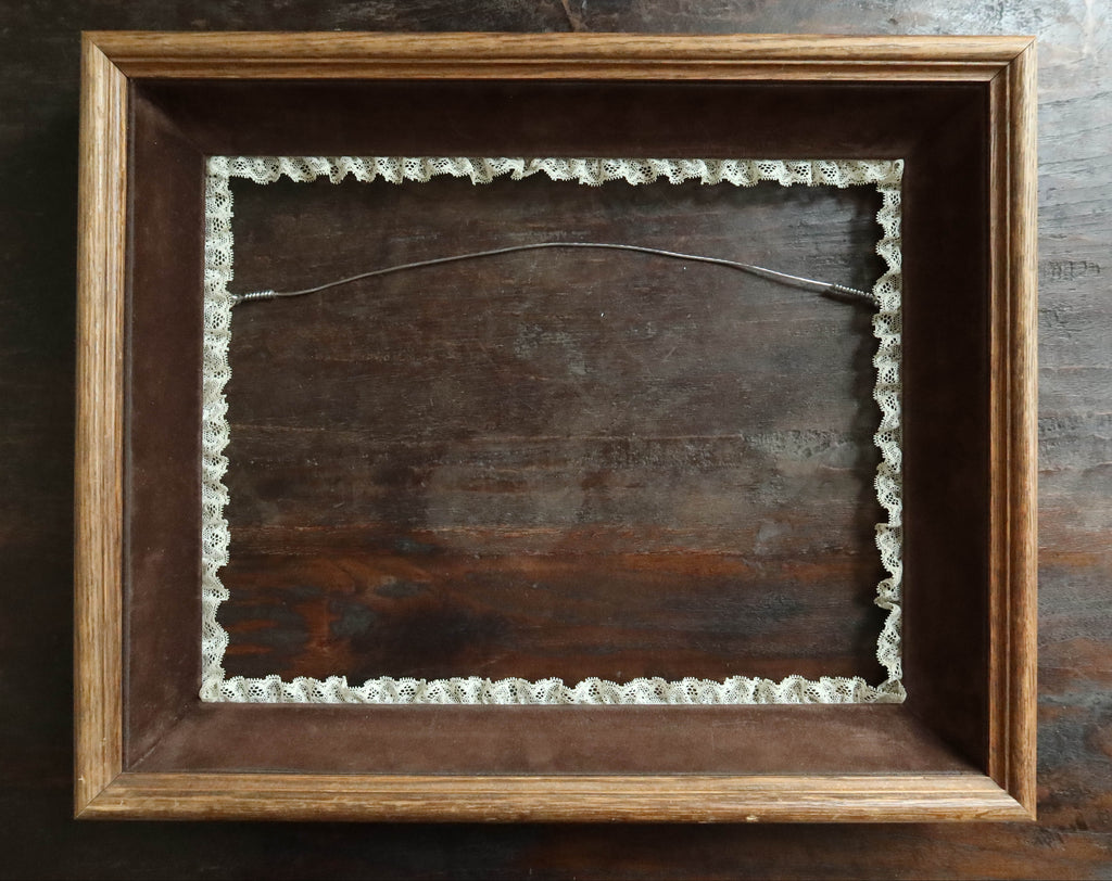 Antique Velvet and Lace Frame