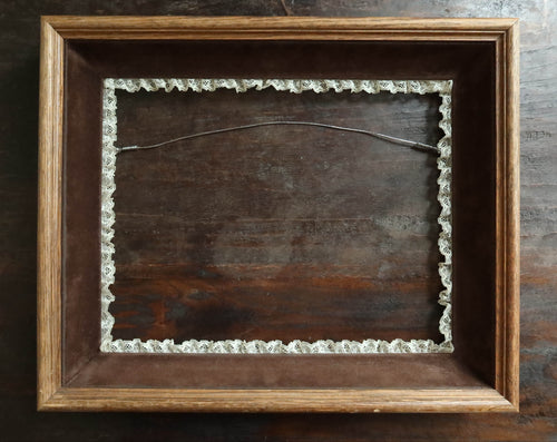 Antique Velvet and Lace Frame