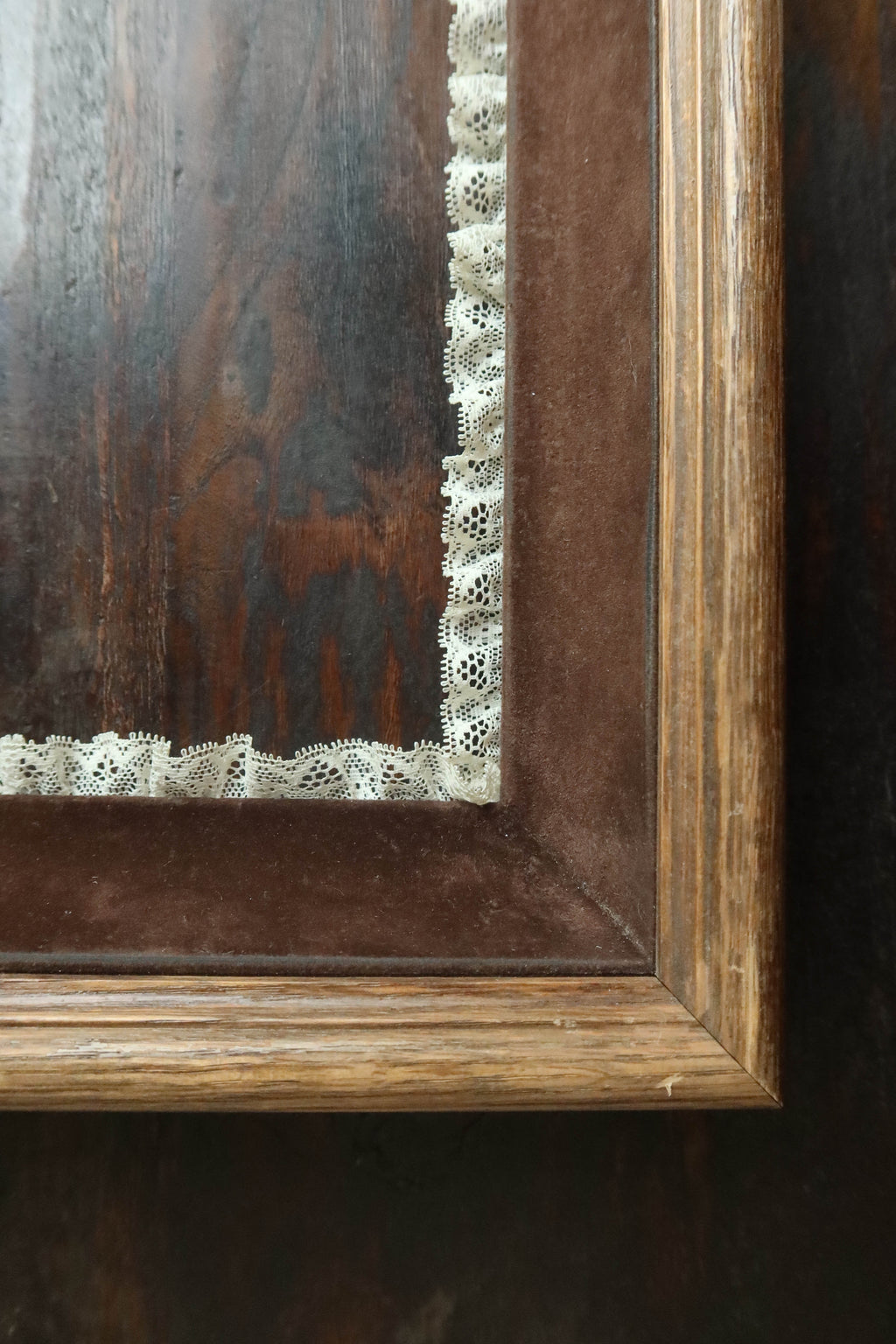 Antique Velvet and Lace Frame