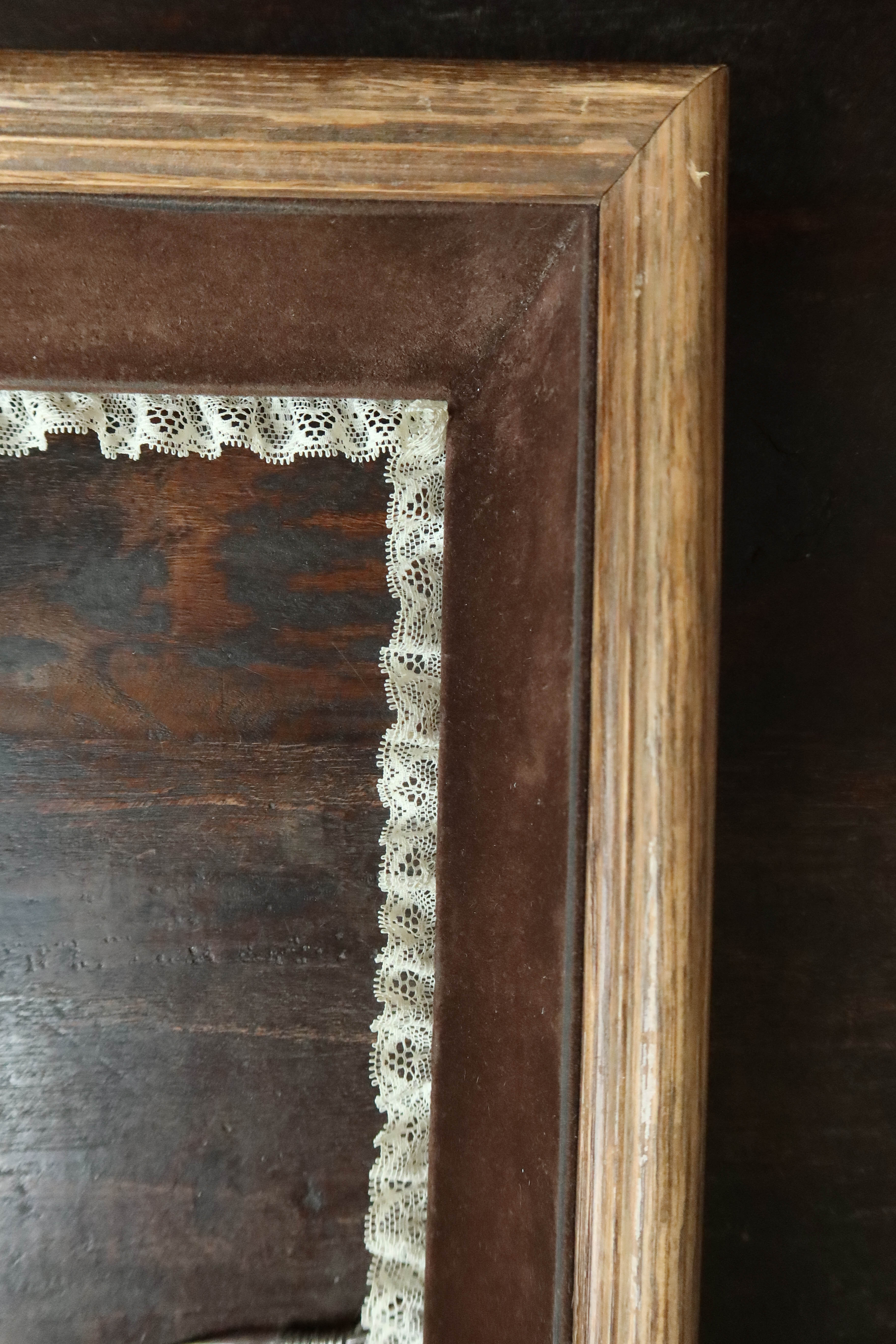 Antique Velvet and Lace Frame