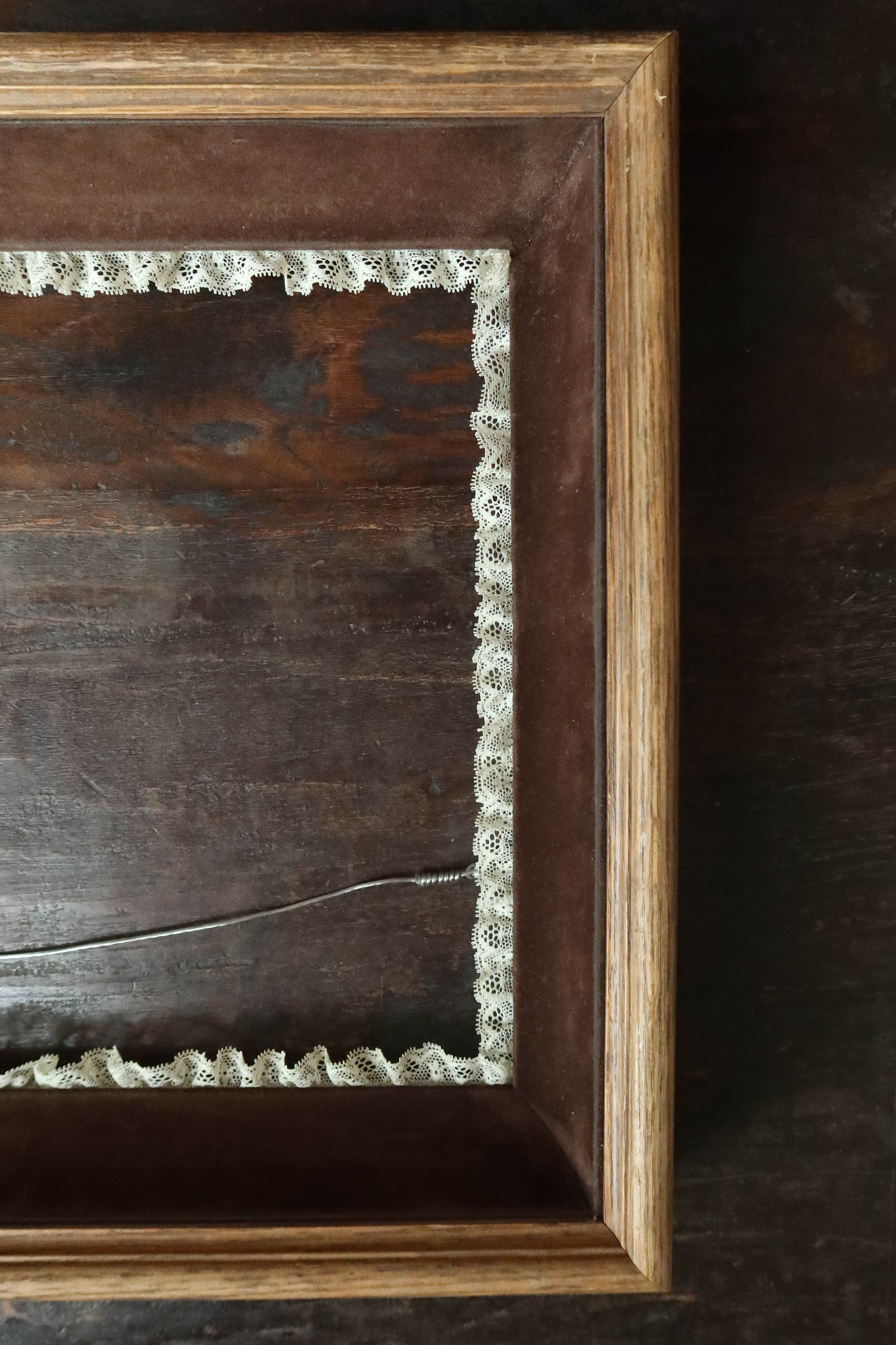 Antique Velvet and Lace Frame