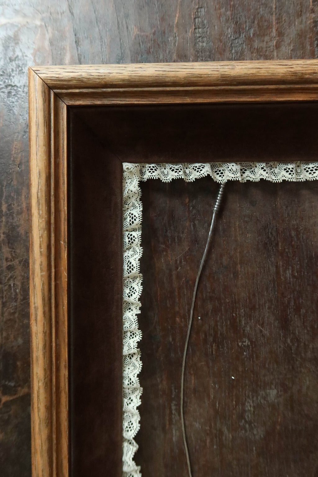 Antique Velvet and Lace Frame