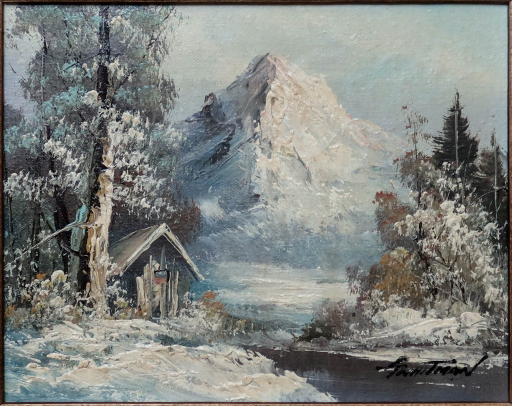 Original Mountain Landscape Oil Painting