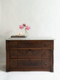 19th Century Antique Eastlake Marble and Walnut Burl Chest
