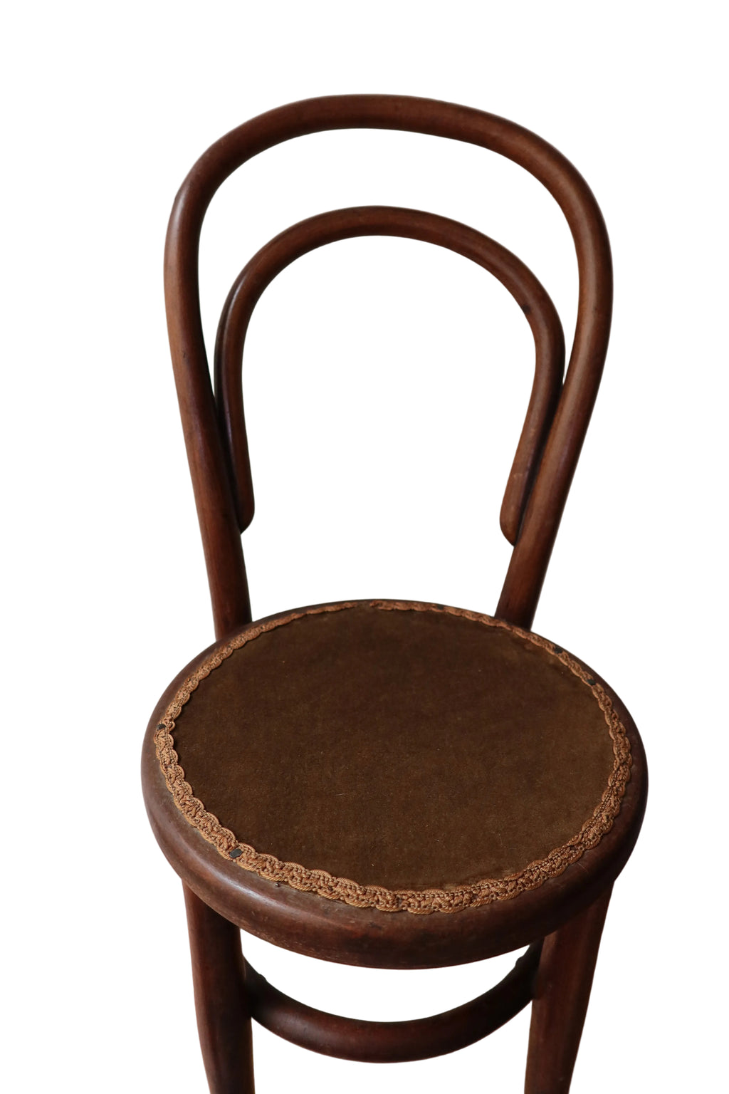 Antique Vienna Bentwood and Velvet Accent Chair