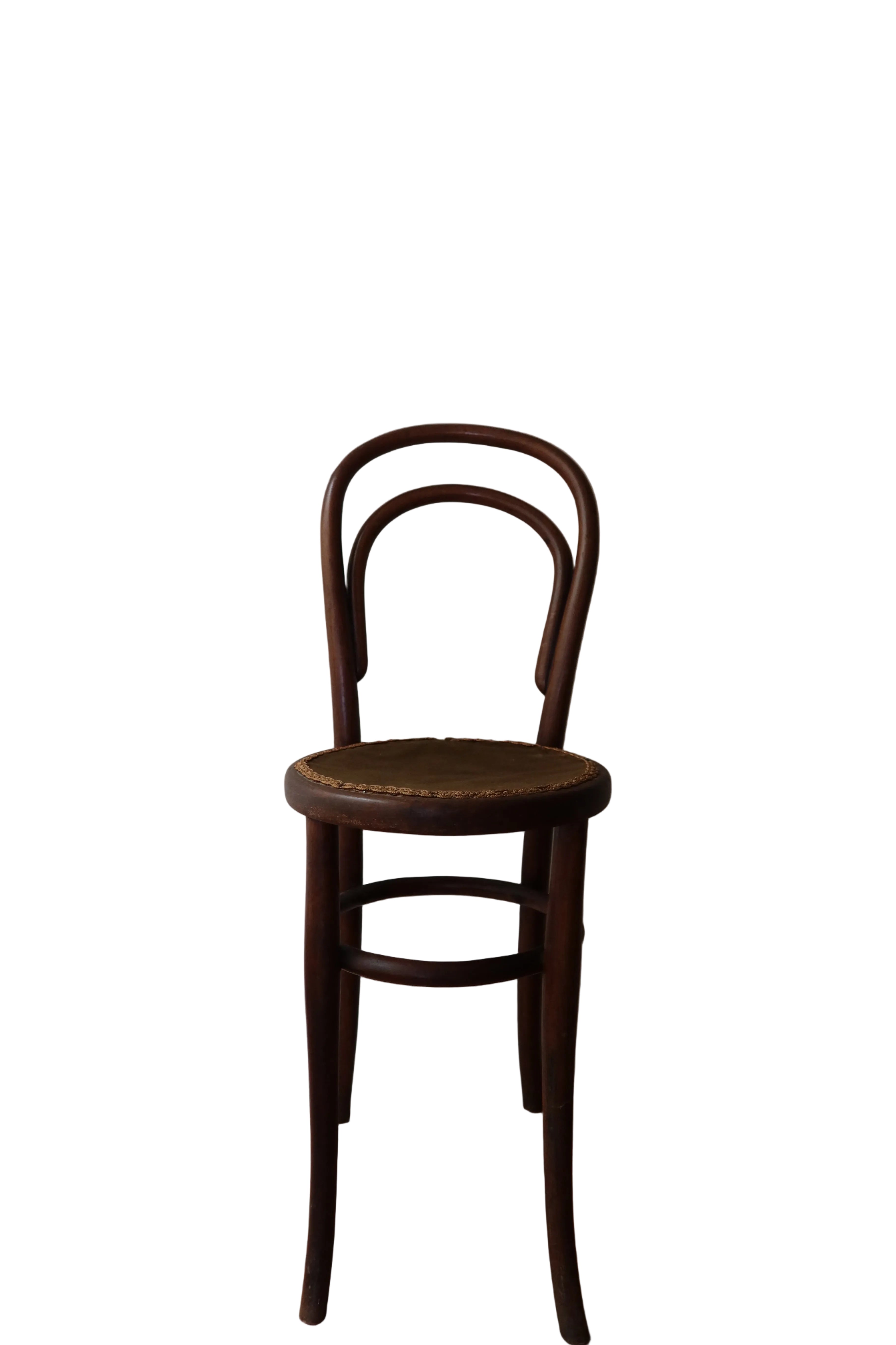 Antique Vienna Bentwood and Velvet Accent Chair