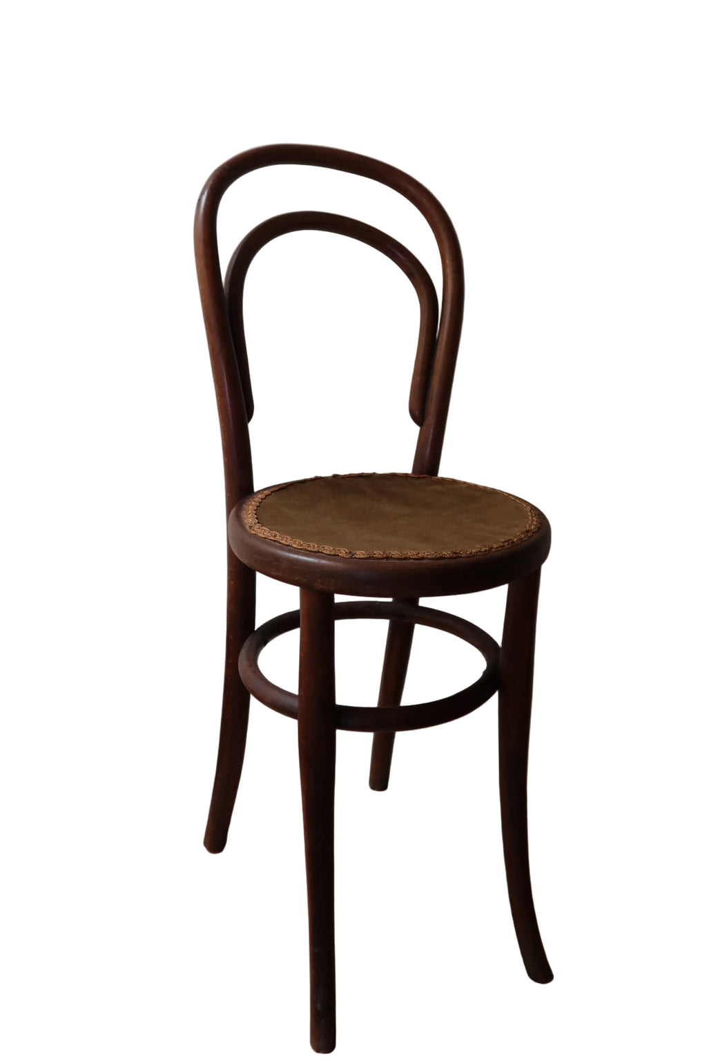 Antique Vienna Bentwood and Velvet Accent Chair