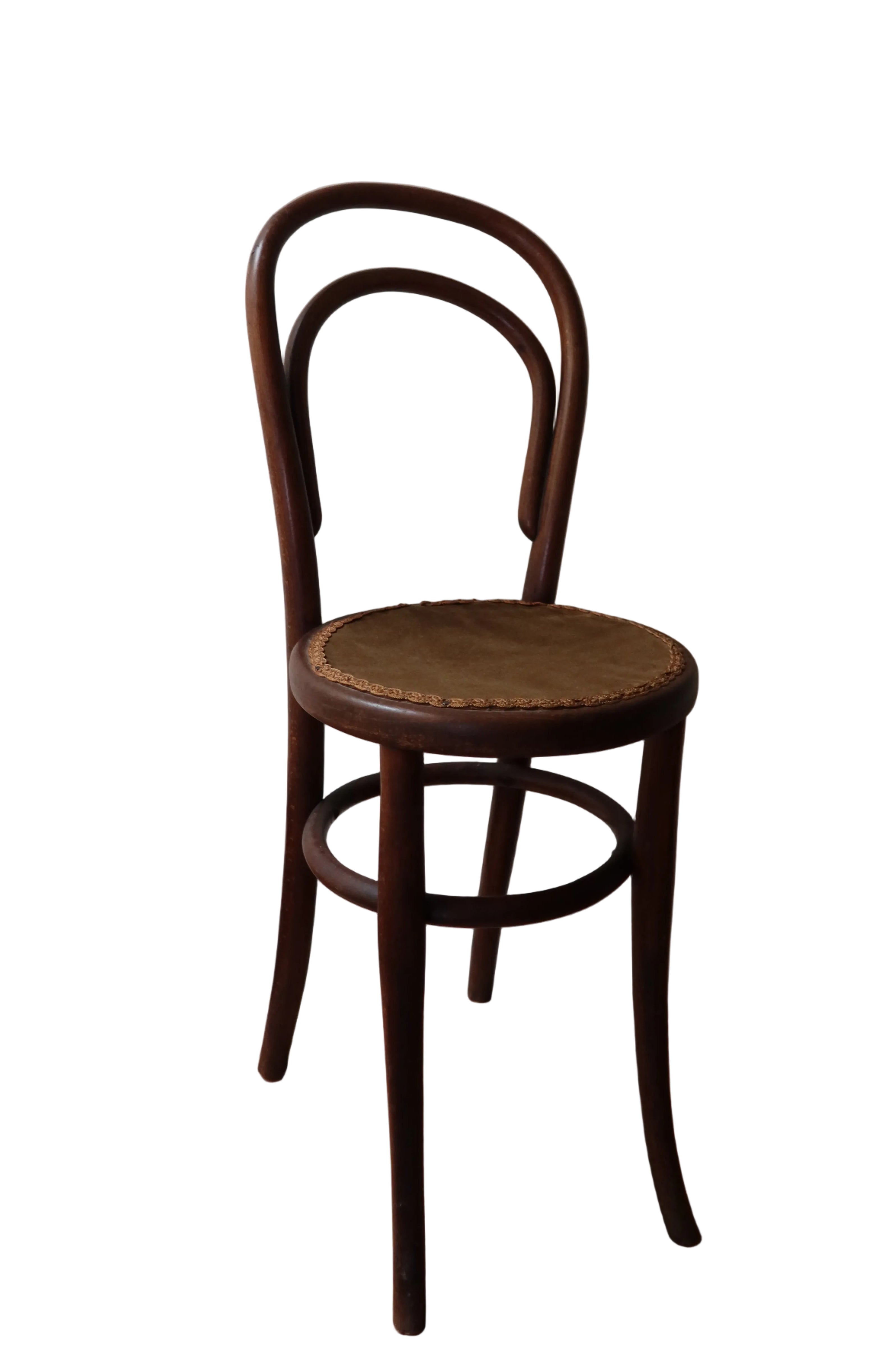 Antique Vienna Bentwood and Velvet Accent Chair