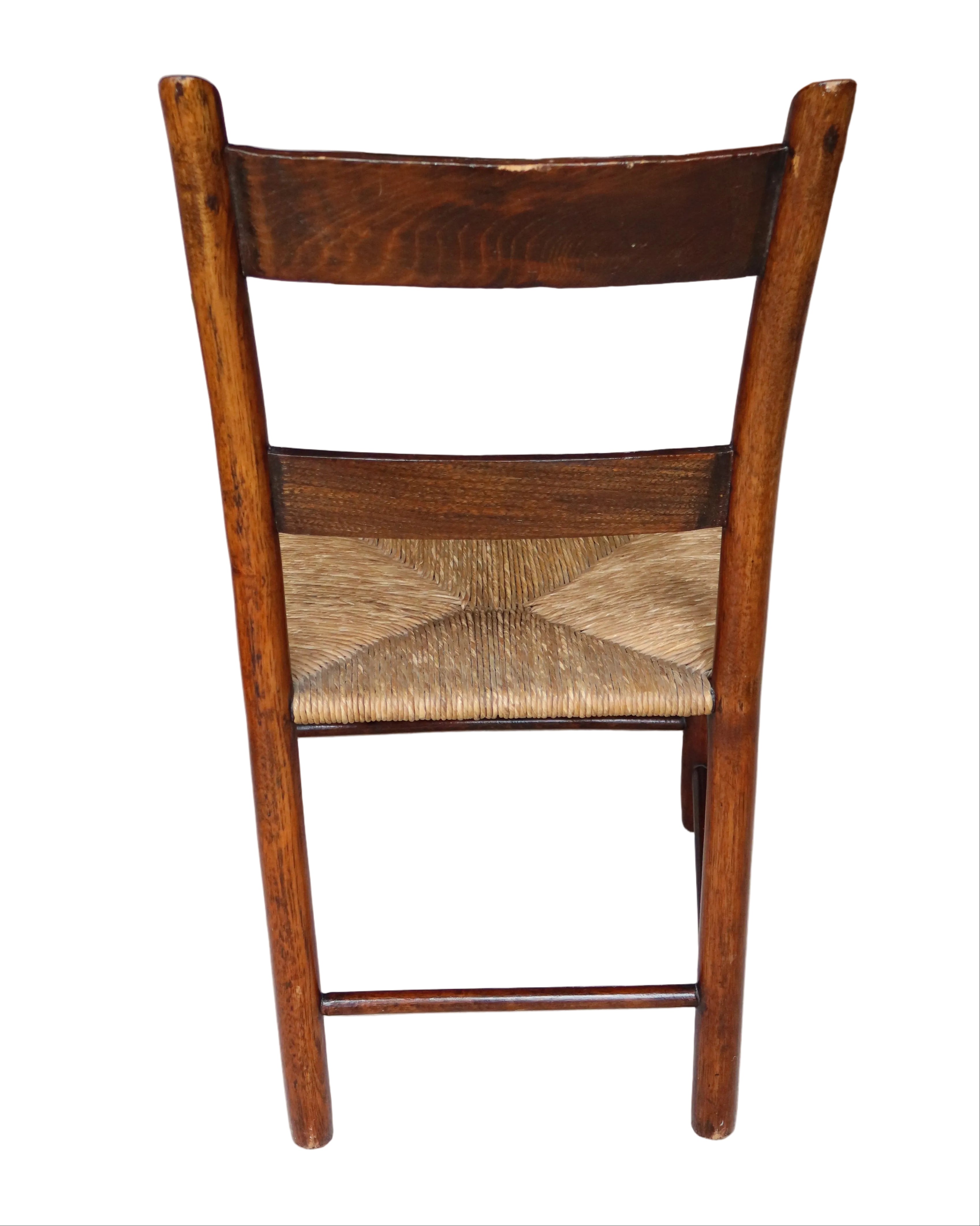 Antique Shaker Chair with Handwoven Rush Seat