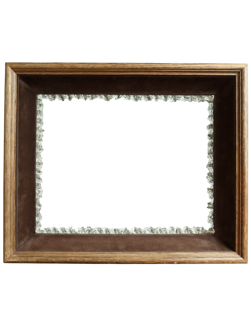 Antique Velvet and Lace Frame